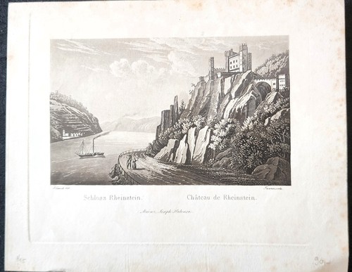 1850 schloss rheinstein - schloss,
