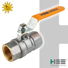 HSE UNISOL Solarkugelhahn Typ 1610, beidseitig IG, bis +200°C, Stahlhebel lang