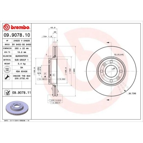 Brembo bremsscheibe prime - bremsscheibe,