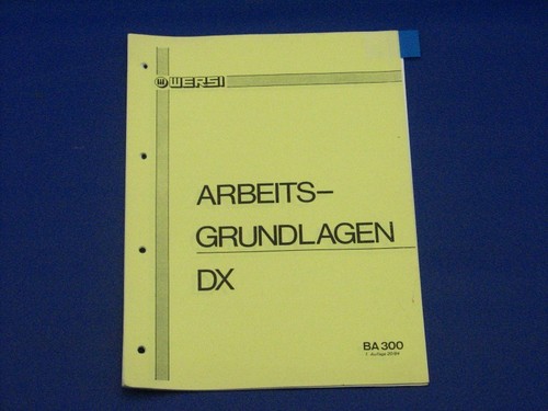 Wersi arbeitsgrundlagen - arbeitsgrundlagen, dx