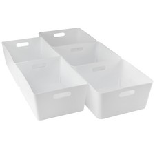 Unterbett Organizer Set - 15 cm hoch - weiß - passend für Ikea Malm Bettkasten