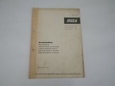 Ersatzteilliste Schneeschleuder (6140) Spritze (5515) Besen (6129) Hako Variette