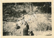 Foto WK II Wehrmacht Fernsprecher F 268 Bombentrichter Bahngleis Langres L1.81