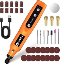 HARDELL Mini Akku Rotationswerkzeug Set USB Wiederaufladbar Gravieren, DIY, Bohren