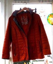 Damen Jacke Barbara Lebeck  Steppjacke mit Kapuze 42 Glänzend Kupferrot