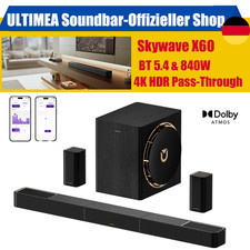 ULTIMEA 7.1.4 Dolby Atmos Soundbar mit 8" Subwoofer Surround Lautsprecher BT 5.4