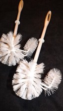 2x WC-Bürste mit Randreiniger, Klobürste, Toilettenbürste, Kunststoff  PP - weiß