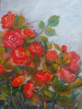 Stillleben mit  rote Rosen