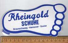 alter Aufkleber :   Rheingold Schuhe - Braunschweig Hannover Goslar  (80er)