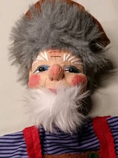 Dresdner Handpuppe Kasperpu Räuber Zwerg, Gnom mit Beinen 47 cm lang. Unbespielt