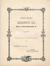 Antike Urkunde Ernst II