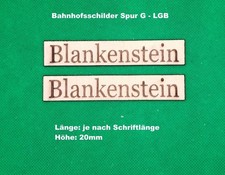 2x Bahnhofsschild Spur G - LGB