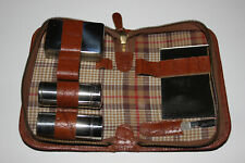 Alte Kulturtasche -  Rasiertasche -  aus Leder - Vintage 60iger Jahre