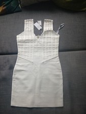 NEU Marciano by Guess Milan Bandage Dress Frosted White Kleid Größe L UVP: 239€