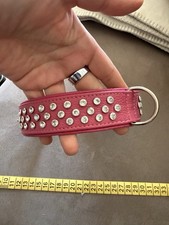 Hundehalsband pink leder wie - hundehalsband,
