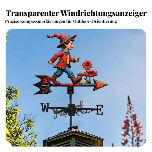 Wetterfahne mit jungen figur - mit, jungen-figur