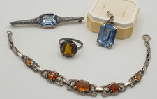 Konvolut Schmuck Silber blaue