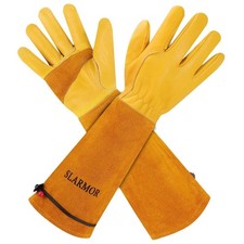 Dornensichere Lederhandschuhe | Ellenbogenpolster | Atmungsaktiv