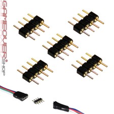 🔴 5x RGB 4 Pin LED Stecker Steckverbinder Verbinder Adapter Strip 5050 3528