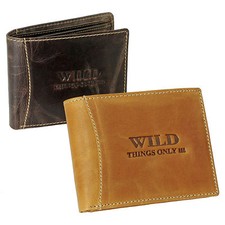 Leder Geldbörse Geldbeutel Rustikal Braun Cognac Beige Leder Querformat 5453