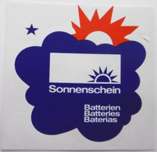 Werbe-Aufkleber Sonnenschein Batterien Starter Batterie Berlin 80er Oldtimer