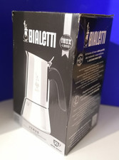 Italienische Kaffee / Espresso Kocher Bialetti VENUS Silber Edelstahl 10 Tassen