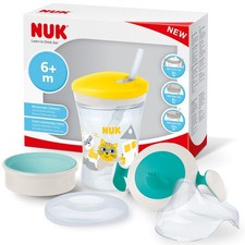 NUK 3-in-1 Trinklernset mit Trainer Cup Schnabeltasse (6+ Monate), Magic Cup 360