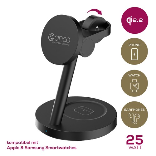 3in1 wireless charger - charger, 25w