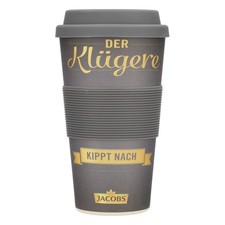 Jacobs Kaffee Becher To-Go Kaffebecher Heißgetränkbecher Mehrweg Schwarz
