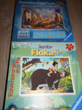 2x Ravensburger Puzzle: Flokati Mogli + Exit - Die Weltraummission - komplett