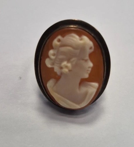 333er goldring kamee ring - kamee, 16mm