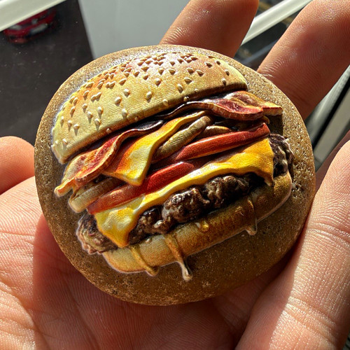 Lebensmittelattrappe burger - lebensmittelattrappe,