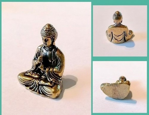 Messing figur buddha massiv - figur,