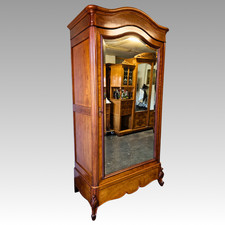 Antiker Jugendstil Kleiderschrank Mahagoni Spiegeltür Facettenschliff um 1900