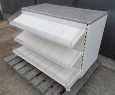 Theke Verkaufstheke Ladentheke Tresen 1m Tegometall weiss Tego Verkaufstisch