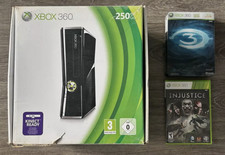 Xbox 360 Slim Konsole 250GB Originalverpackt, 2 Controller, Kabel, abgeplatzt? - Beschreibung lesen