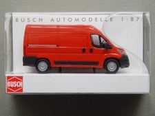 Busch 54601 - NEU+OVP - Fiat Ducato Kastenwagen BJ 2014 rot - H0/1:87
