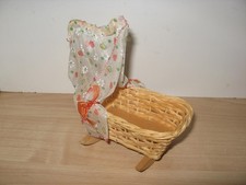 Wiege m Originalem Himmel Puppenstube-Puppenhaus