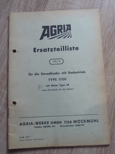 Agria rotierende einradhacke - rotierende,