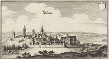 Büren Krs. Paderborn Original Kupferstich Merian 1647