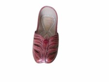 Damen-Freizeitschuhe indische Mojari Punjabi handgefertigte Leder-Jutties-Hal...