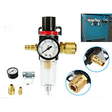 Druckminderer mit 1/4" Schnellkupplung Druckluft Regler für Kompressor 0-10Bar