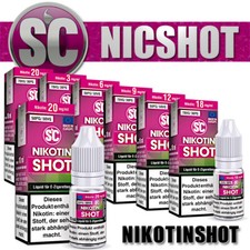 20mg /18mg SC Nikotin Shots 10x10ml 50/50 - 70/30 Nikotinshot Base für E Liquid