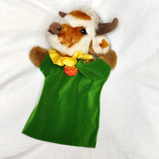 Steiff Kuh Handpuppe -252358- Bulle Handspielpuppe , Vintage 1978er   28 cm
