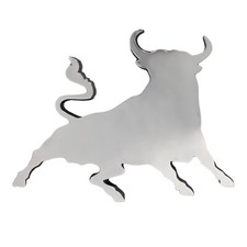 3D Chrom Aufkleber Bulle Stier