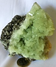 Prehnit Stufe - Rohstein - Kristall - Matrix - Marokko - Brocken - Grün