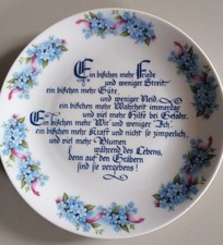1 Wandteller Bavaria Dekoteller Spruch Theo Kühn 