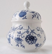 Zuckerdose mit Deckel "Friederike", Seltmann Weiden, Alt Dresden blau