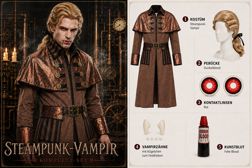 Steampunk vampir kostüm - steampunk,