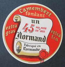 Etikette Käse CAMEMBERT UN 45
